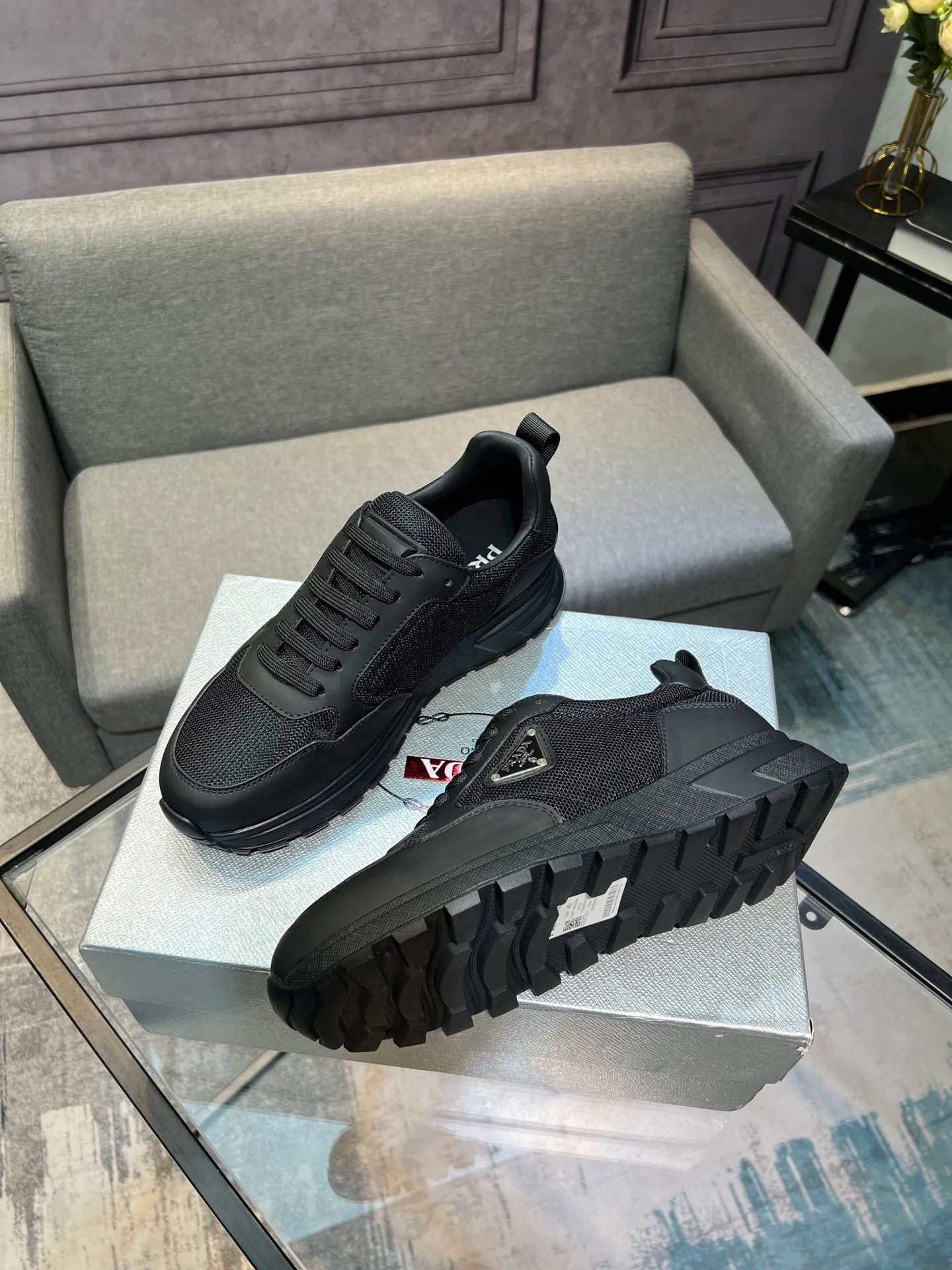 💰¥540 [PRADA] Men’s shoes are popular in the counter, official website synchronization, 1 high-quality shipment ✔️Original cowhide + cowhide lining, 1🆚1 replica, original sole, 38-45 (45 customized, non-refundable)